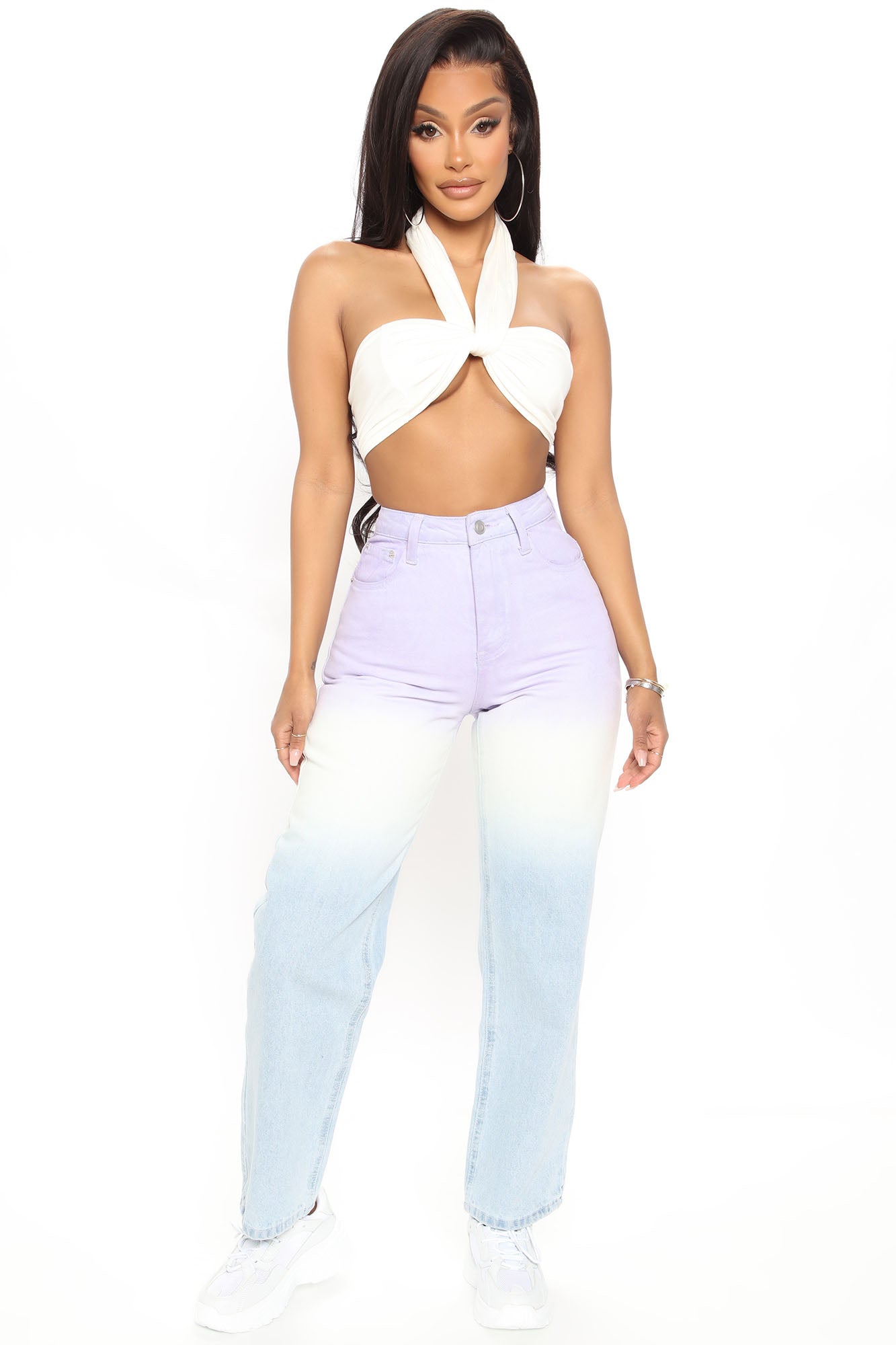 So Jaded Ombre Straight Leg Jeans - Lavender/combo