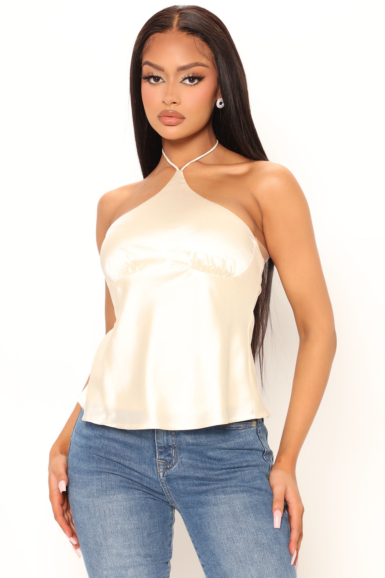 A Dream Away Halter Top - Cream