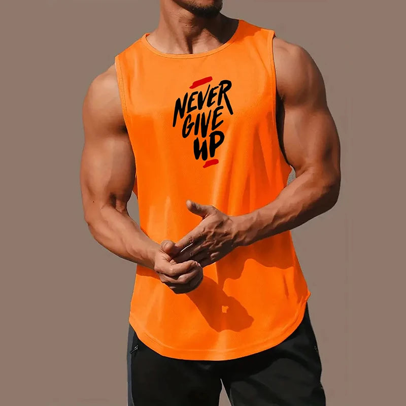 Never Give up Men's Loose vest