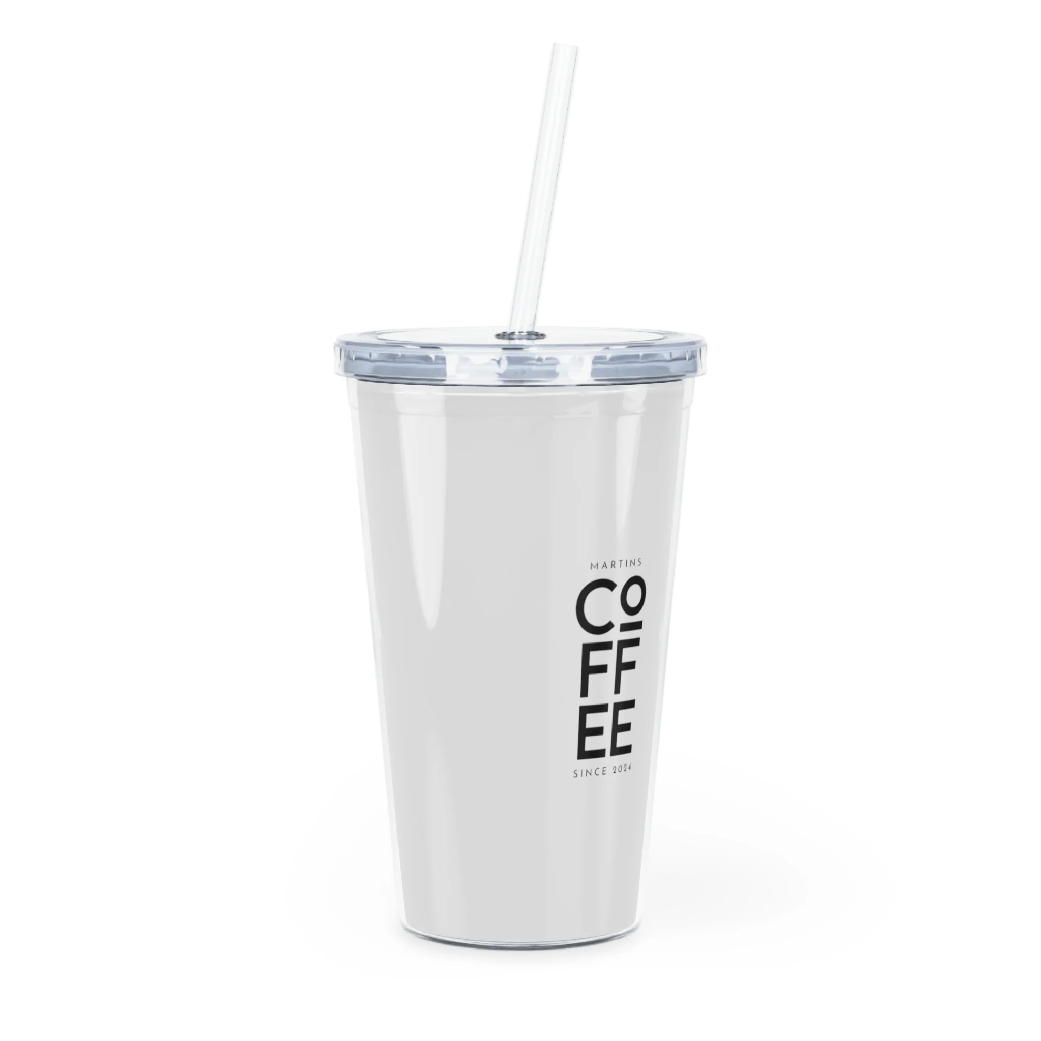 Plastic Tumbler with Straw