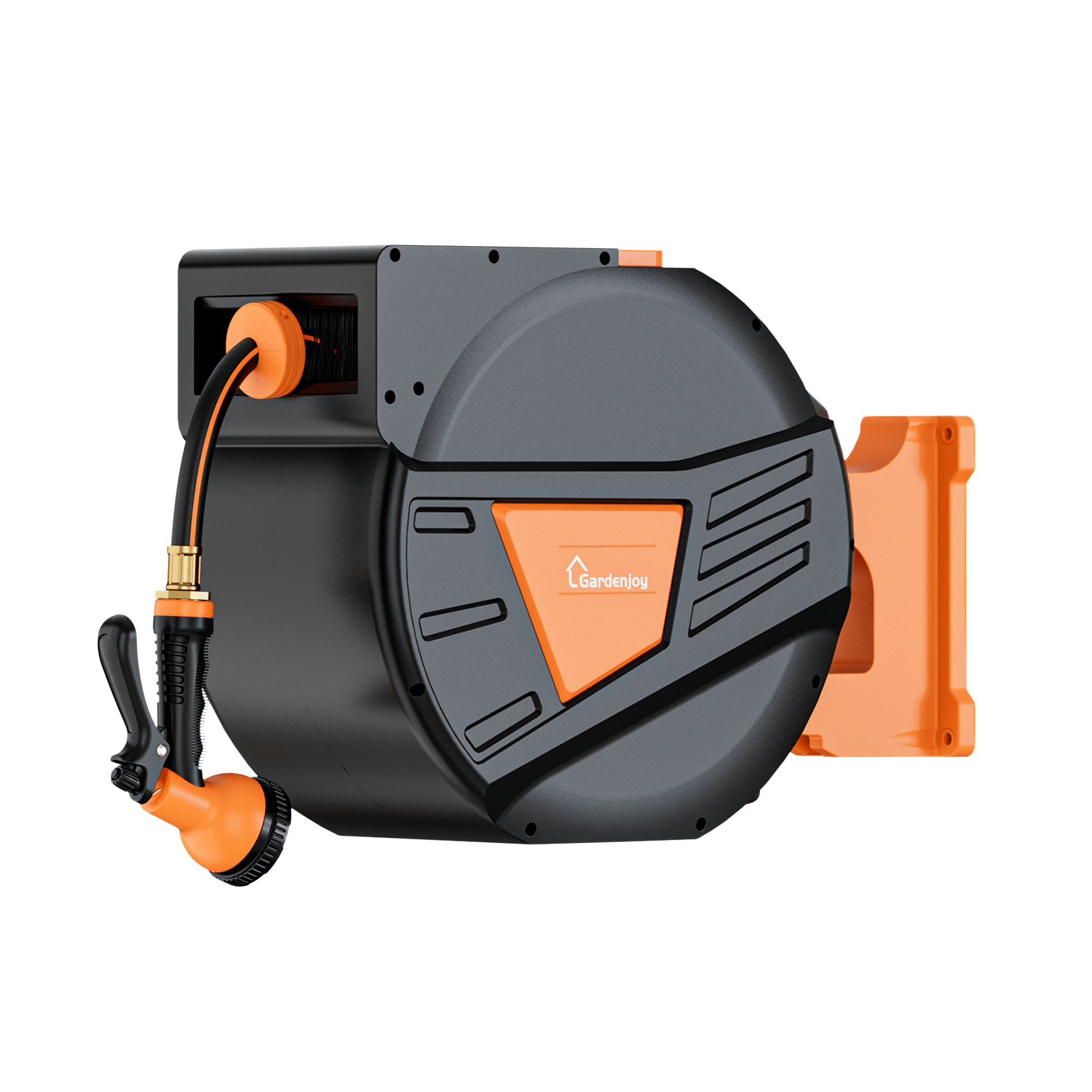 GardenJoy Retractable Garden Hose Reel-5/8in-90ft