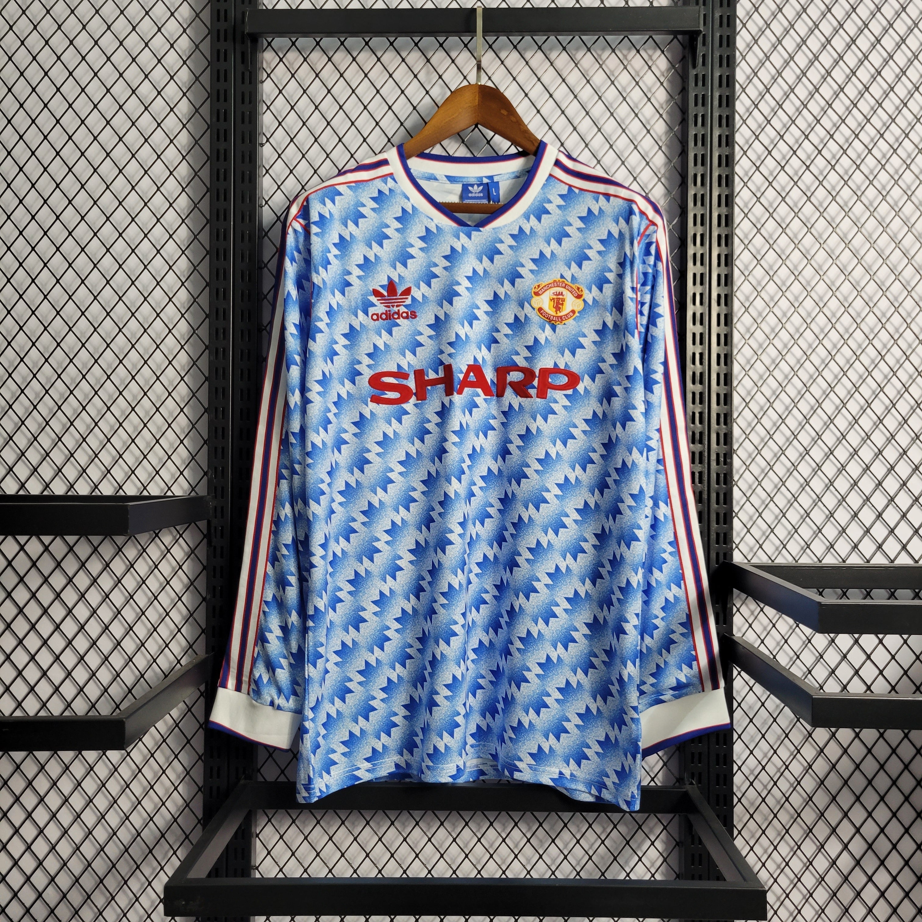 Camisa Manchester United Reserva 90/92 - Versão Retro Manga Longa