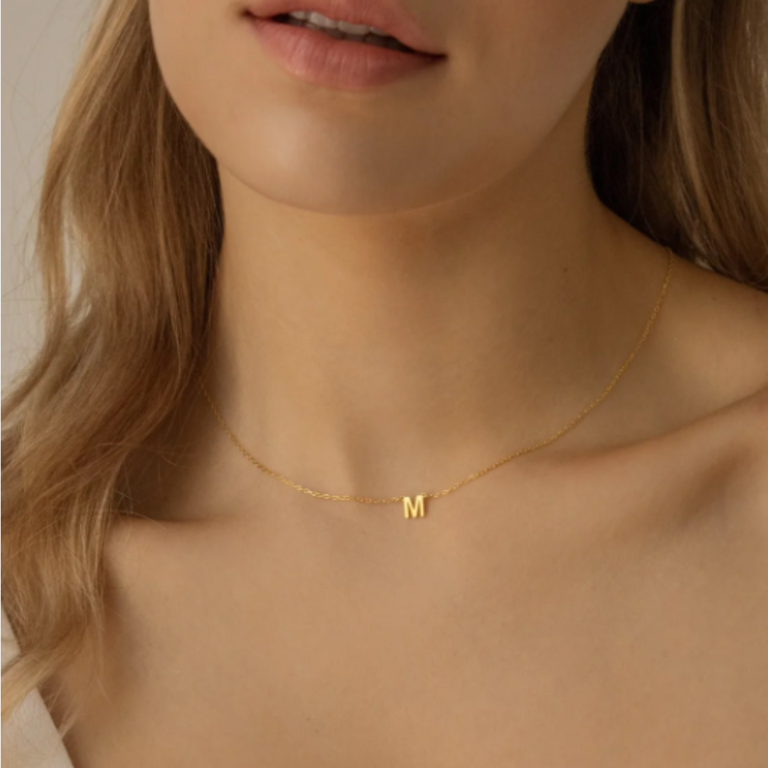 Sterling Silver Letters Diane Necklace