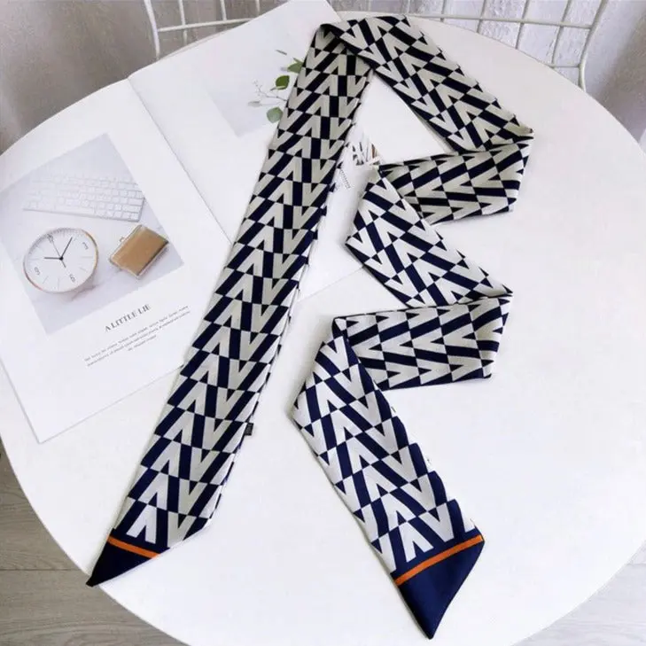 Ceinture foulard bleue - Chevrons