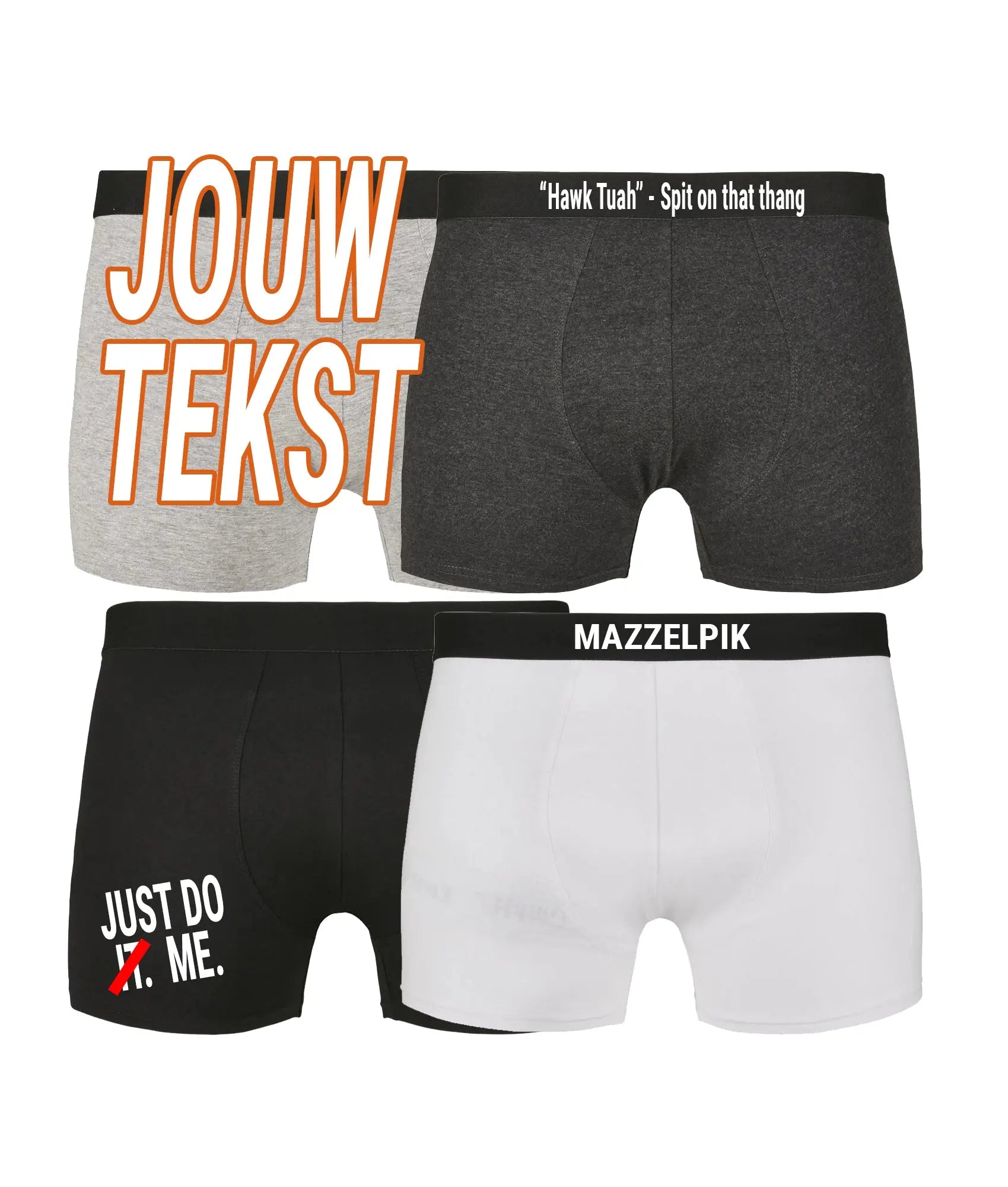 2-Pack boxershort met eigen tekst