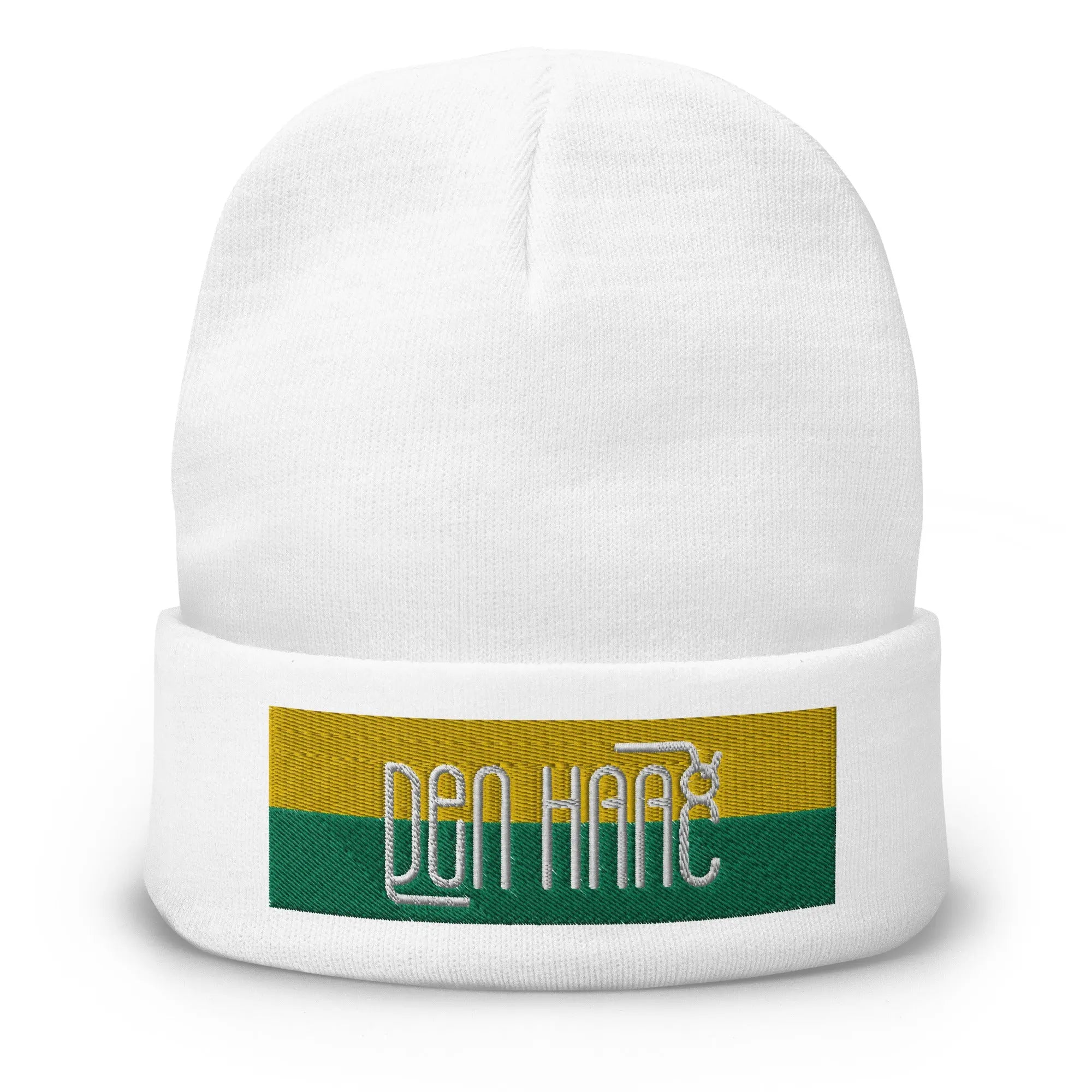 Beanie met geborduurde vlag en tekst DEN HAAG