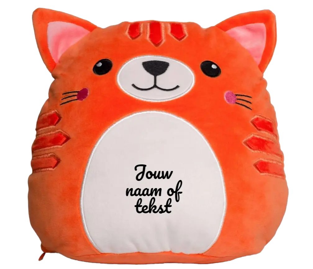 Ginger Cat knuffel 29cm - Eigen naam