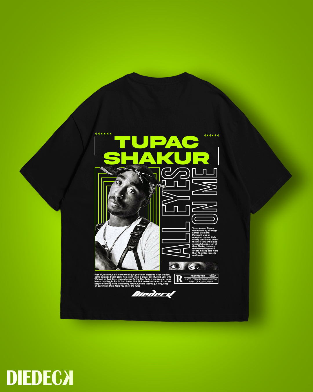 TUPAC OVERSIZED TSHIRT BLACK