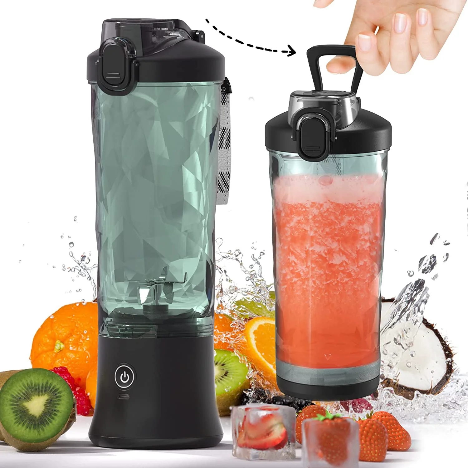 Fruit Lover Rechargeable Auto Stirring Cup Electric Portable Milkshake Shake Cup Fitness Cup Large Capacity Portable Cup