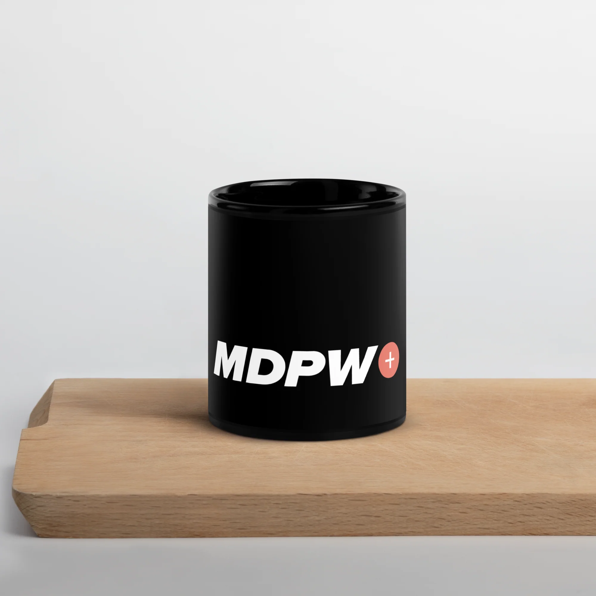 MDPW+ | Schwarze glänzende Tasse | Print