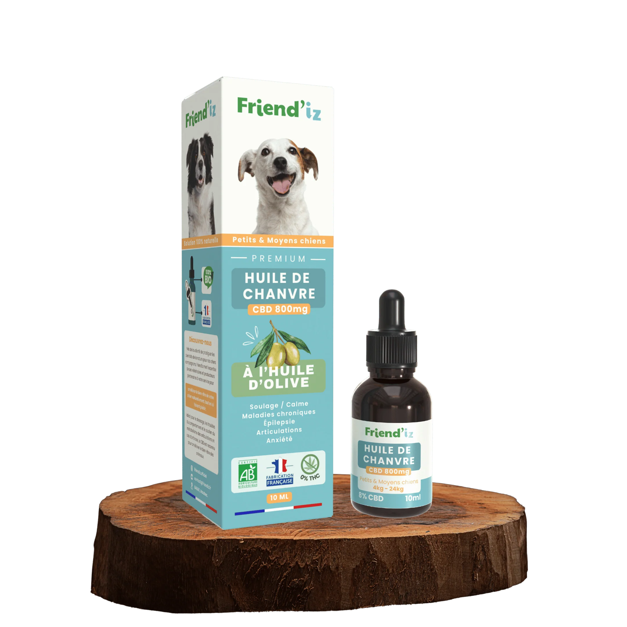 Huile CBD 8% pour petit chien