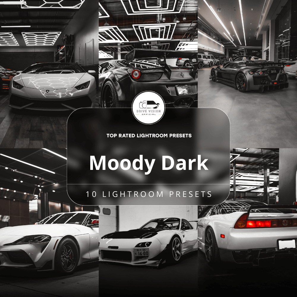 Moody Dark - Car Lightroom Preset Pack (10 Presets)