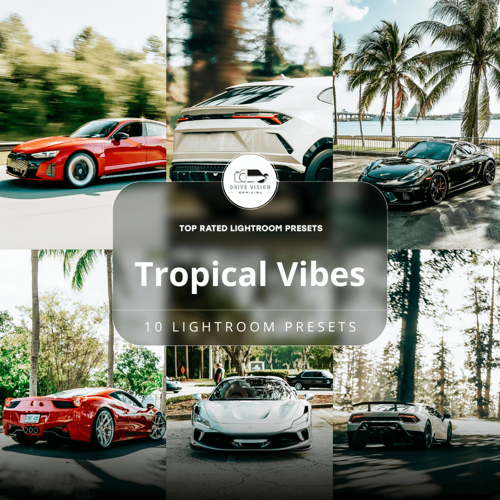 Tropical Vibes - Car Lightroom Preset Pack (10 Presets)