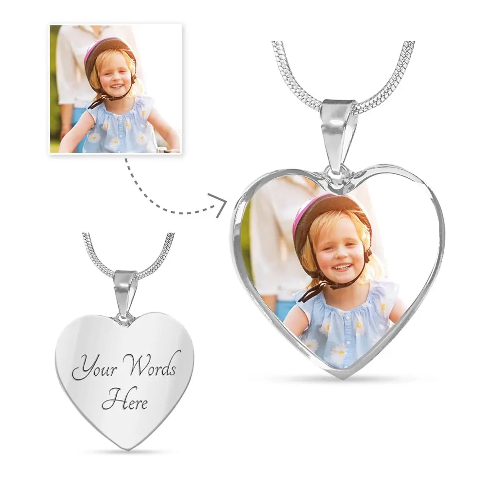 Personalized Photo Custom Necklace Forever - Heart Shaped Gift for All Occasions