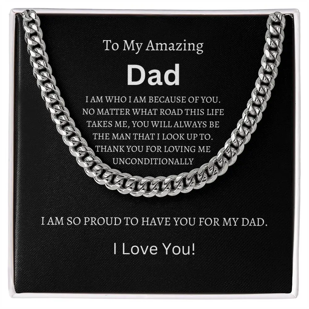 To My Amazing Dad I Cuban Link Chain I Father's Day