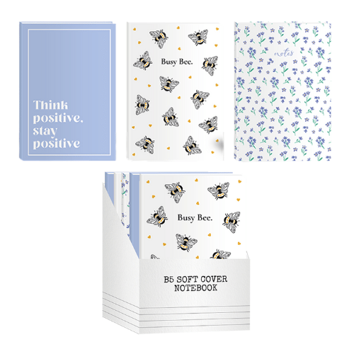 BUSY BEE B5 SOFT COVER NOTEBOOK