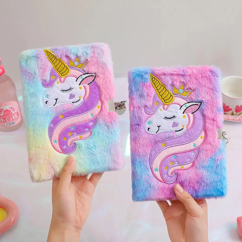 Children’s plush unicorn notebook