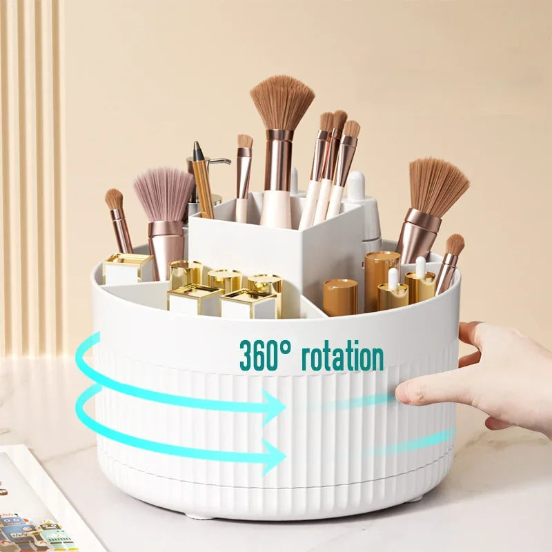 Boîte de Rangement De Maquillage Rotative "GlamSpin"