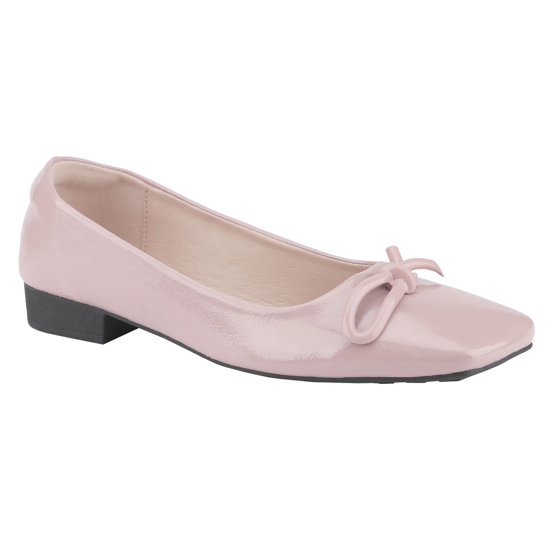 Bowknot Ballet Flats Square Toe Slip-On Casual Shoes