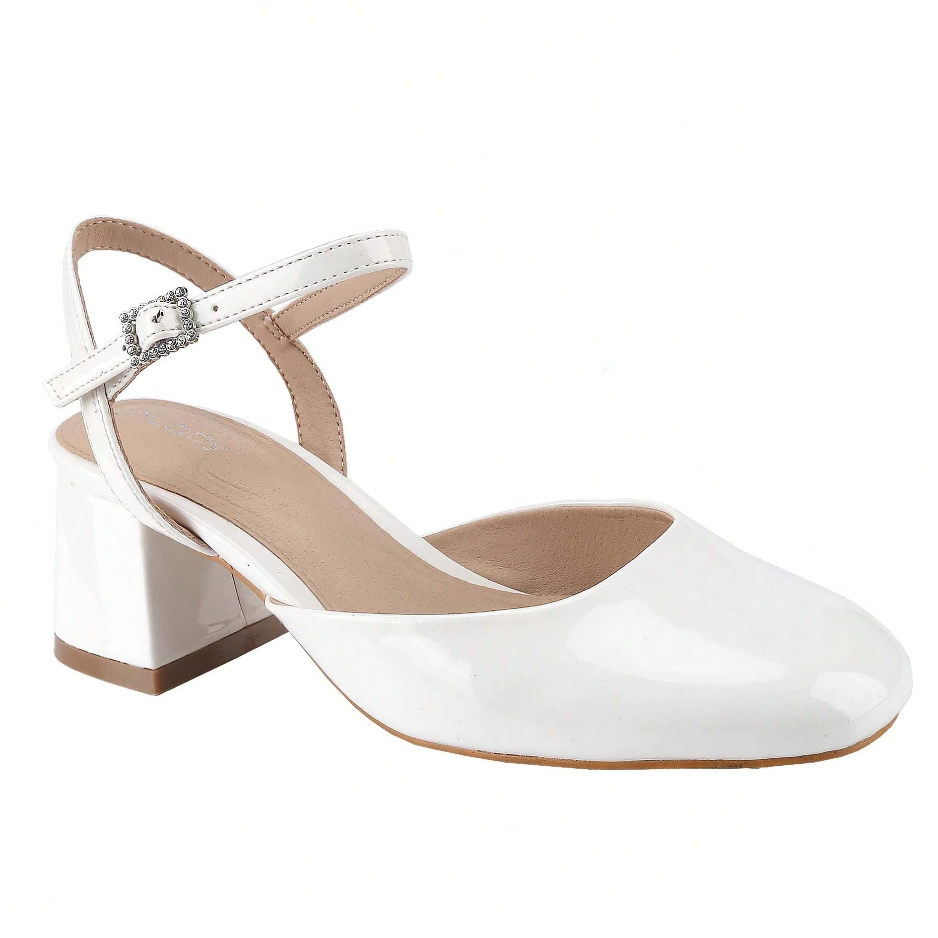 Mary Jane Block Low Heel Ankle Strap Wedding Party Shoes