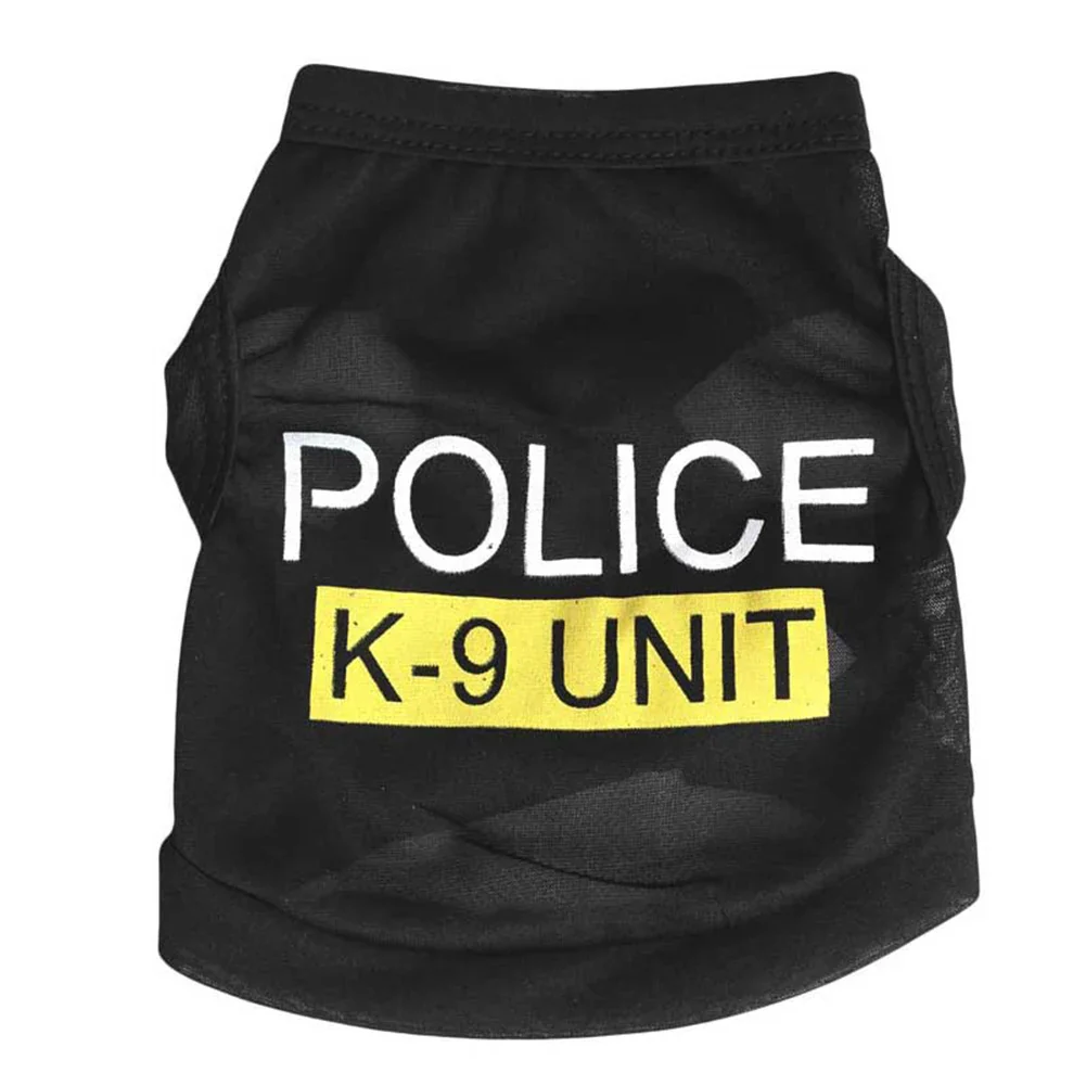 Police K9 Cosplay Costume - Black Elastic Vest for Dogs | Police Costume for Dogs