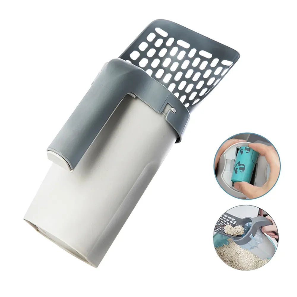 Self-Cleaning Cat Litter Box Scoop - Pet Waste Filter and Garbage Picker