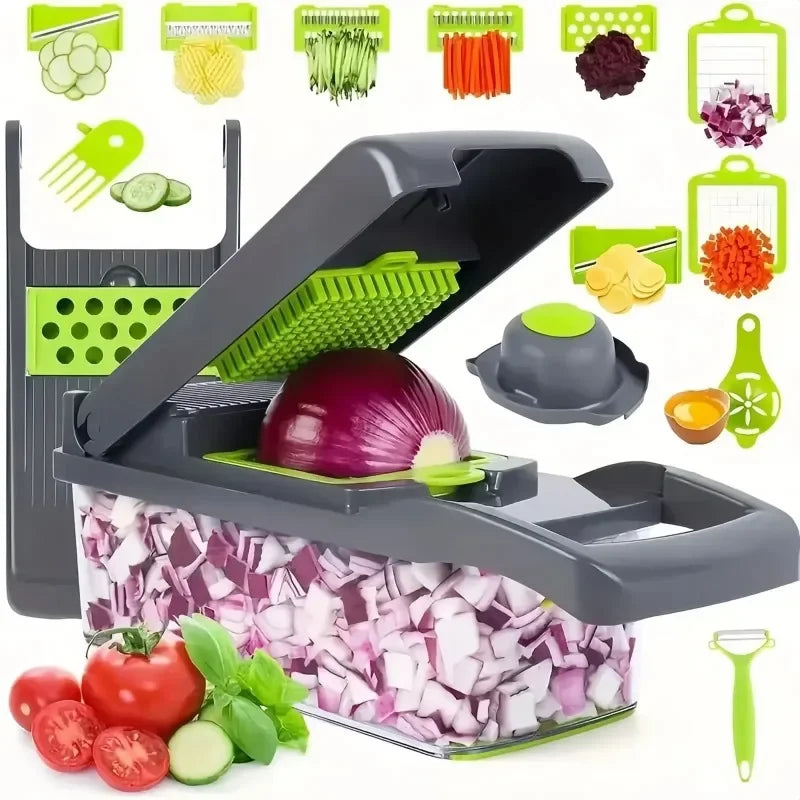 Multifunctional Vegetable Chopper and Slicer - 14/16 in 1 Kitchen Tool