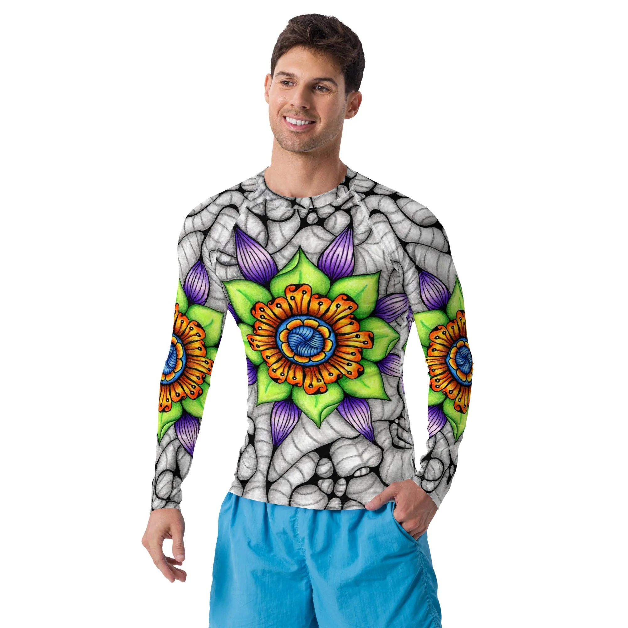 Ethereal Mandala Men's Rash Guard