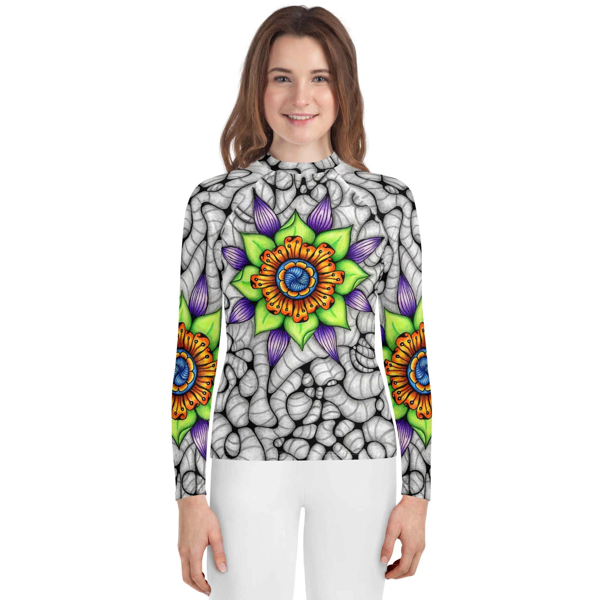 Ethereal Mandala Youth Rash Guard