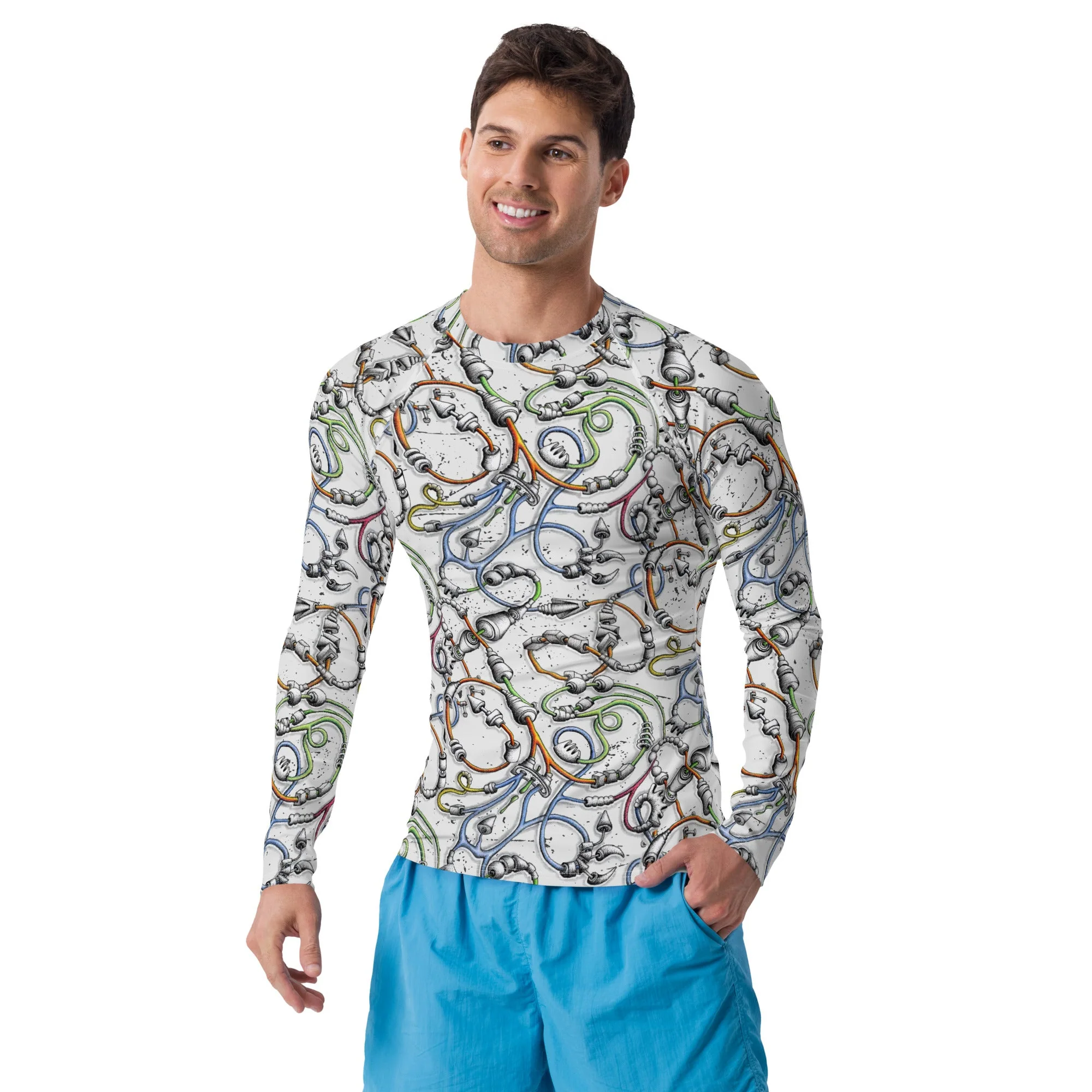 Steampunk Snake Men's Rash Guard