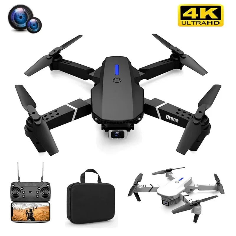 Drone Quadcopter Pliable E88 Pro - WIFI FPV, Caméra HD 4K, Maintien d'Altitude