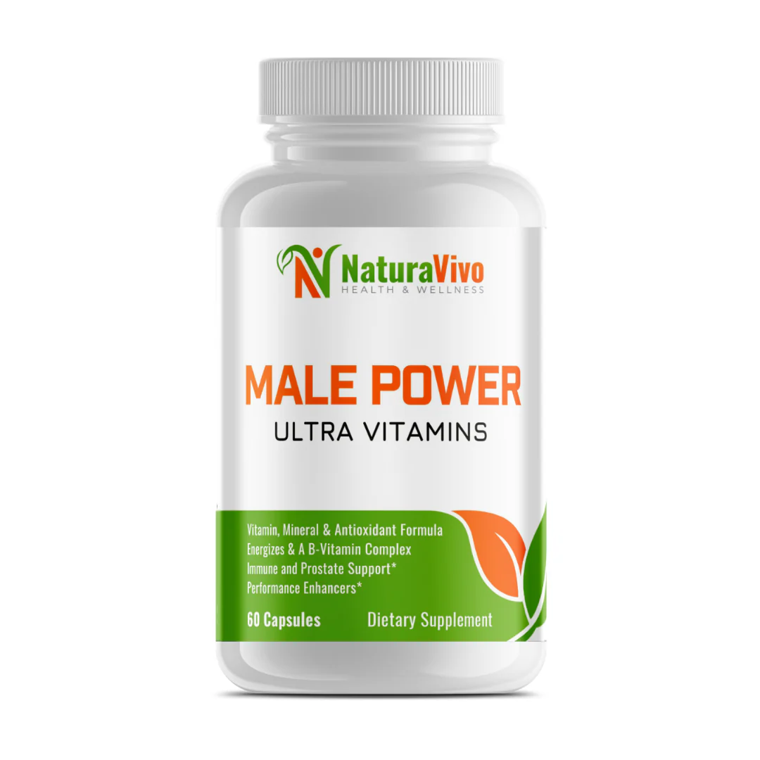 Male Power Ultra Vitamins - Comprehensive Men’s Health Supplement with Antioxidants, Minerals, and Energy Boosters