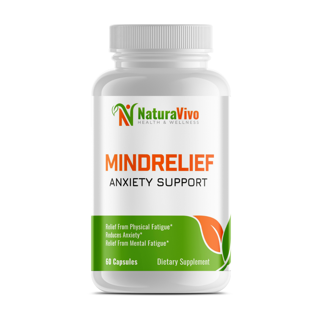 MindRelief Anxiety Support - Natural Calm & Sleep Aid Supplement with Chamomile, Lemon Balm, Ashwagandha