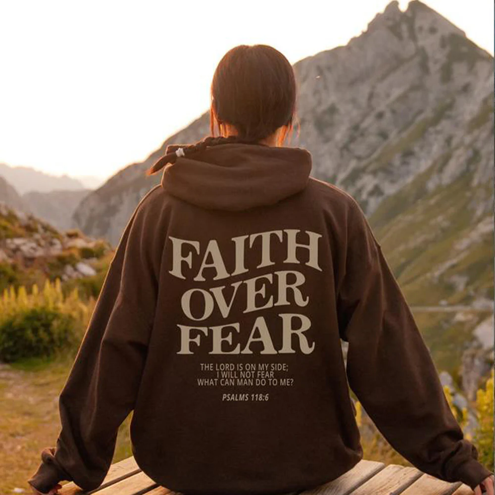 Faith Over Fear felpa donna Casual