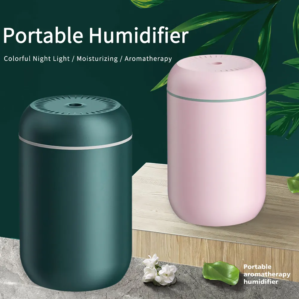 USB Air Humidifier with LED Lamp - Mini Desktop Aromatherapy Machine