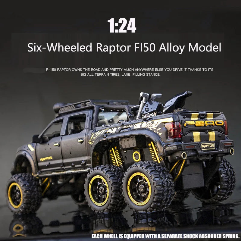 1:24 Scale RAPTOR Alloy Diecast Off-road Car Model: Perfect Boys Birthday Gift