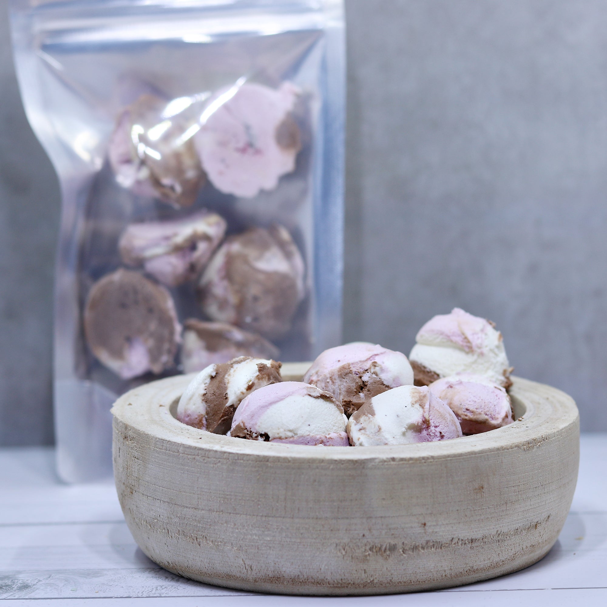 Freeze Dried Neapolitan Ice Cream Bites