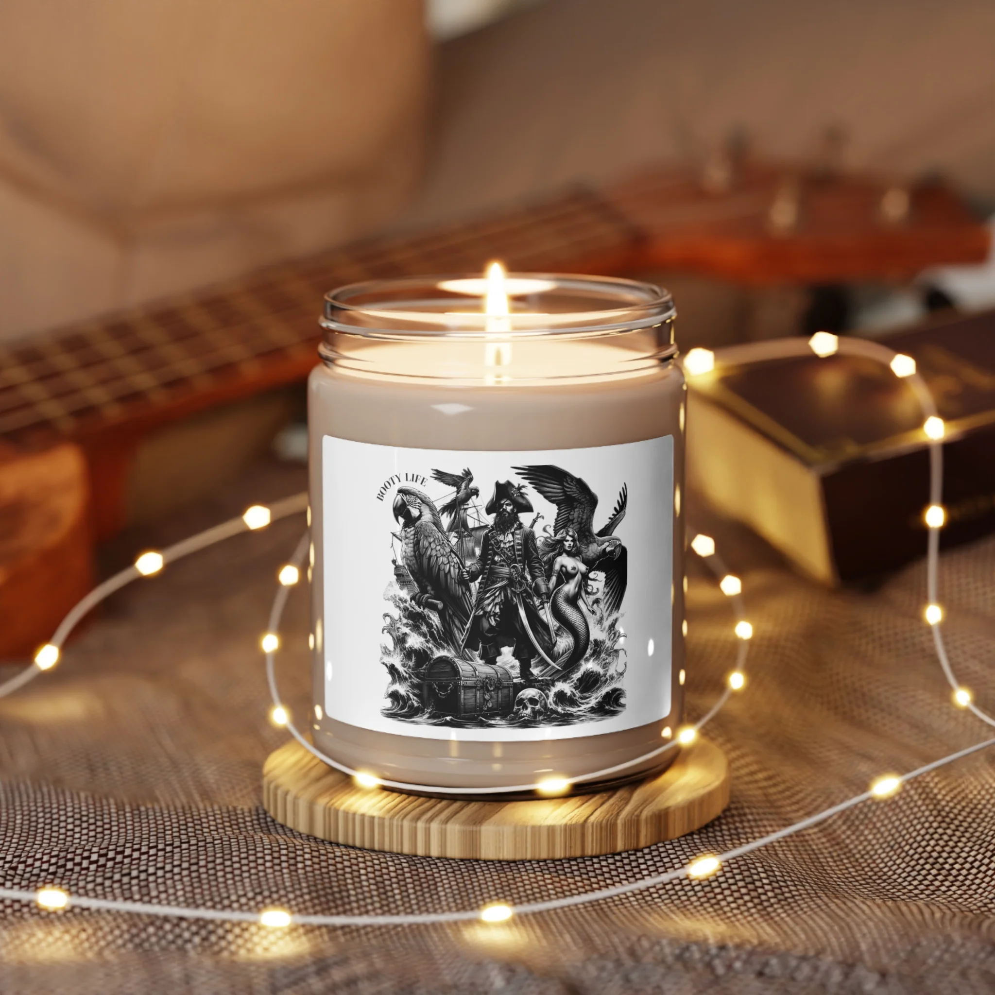 Pirate, Parrot & Mermaid at Sea Booty Life BLS#48 Scented Soy Candle, 9oz