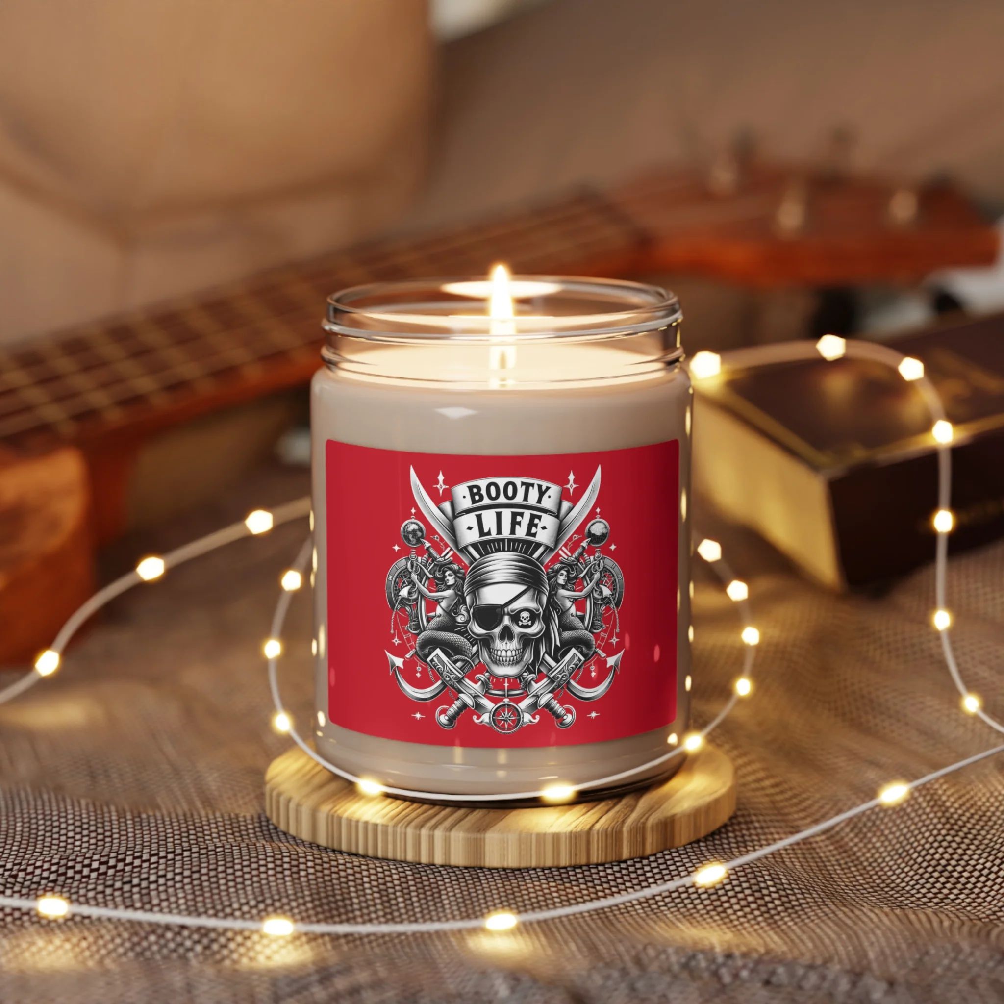 Skeleton Pirate Booty Life Logo BLS#29 Scented Soy Candle, 9oz