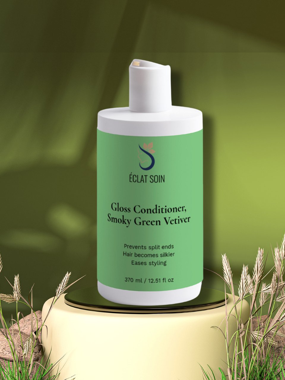 Éclat Soin Gloss Conditioner, Smoky Green Vetiver