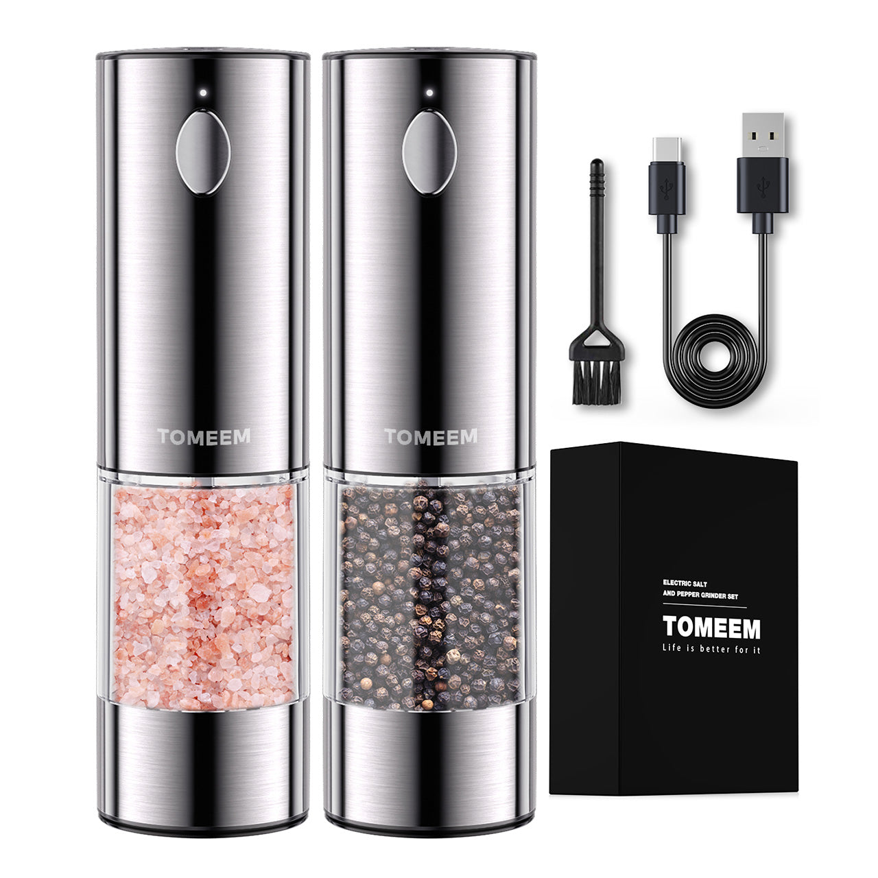 Tomeem 4.02oz Salt And Pepper Grinders