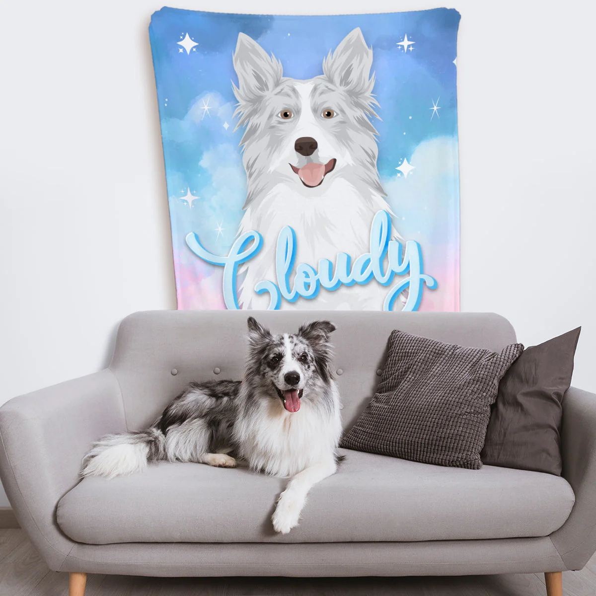 Custom Pet Blanket - Photo Drawing