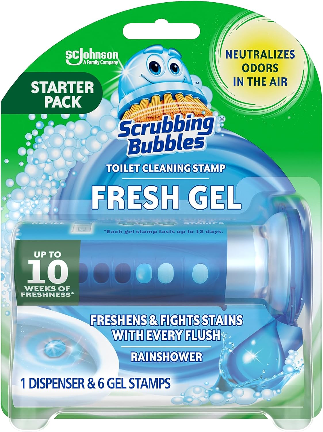 Scrubbing Bubbles Toilet Cleaning Gel, Rain Shower