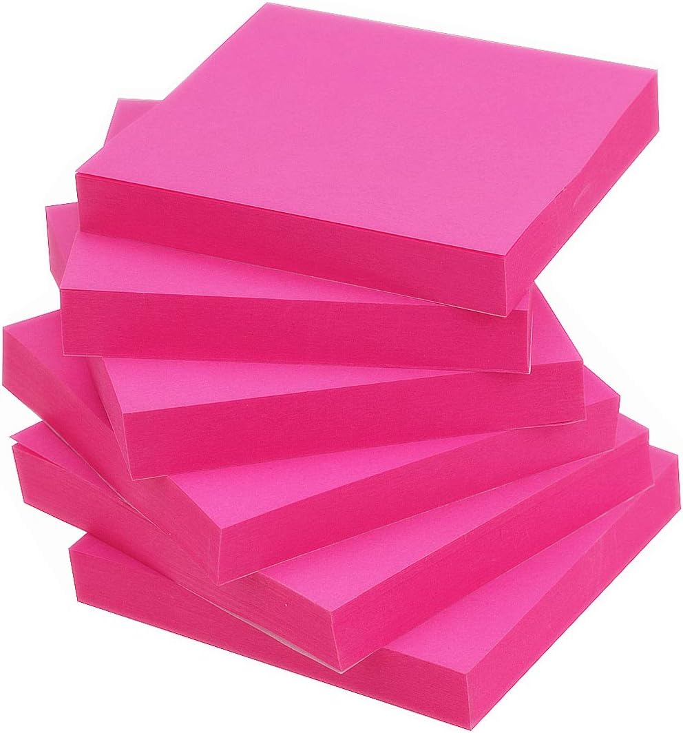 Early Buy Sticky Notes 3x3 Self-Stick Notes Rose Red Color 6 Pads