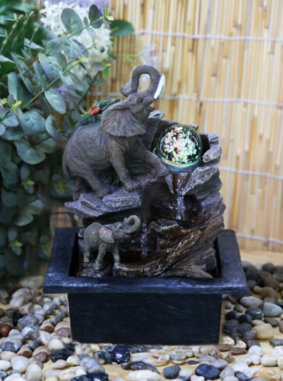 Elephant Water Feature LED Lights