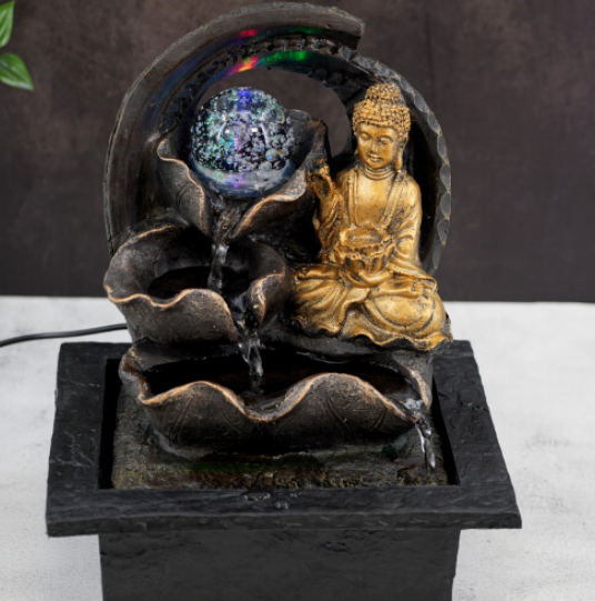 Crystal Ball Buddha Fountain