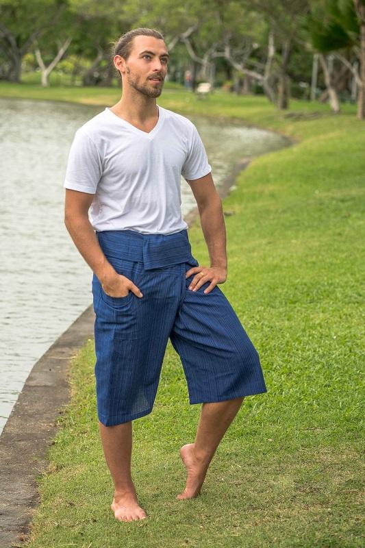 Men's Royal Blue 3/4 Fisherman Pants