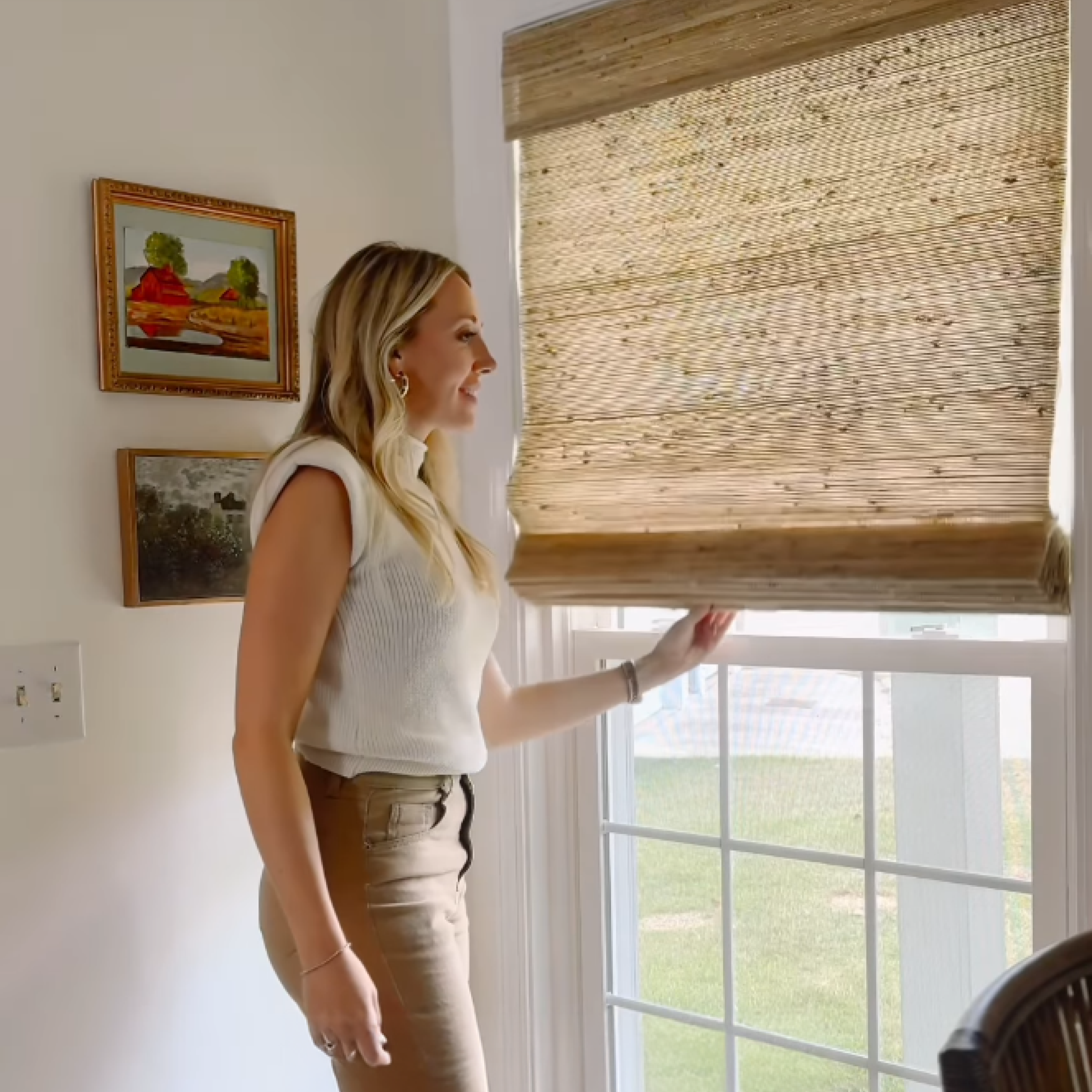 Ramie Woven Bamboo Blinds & Shades | Beige