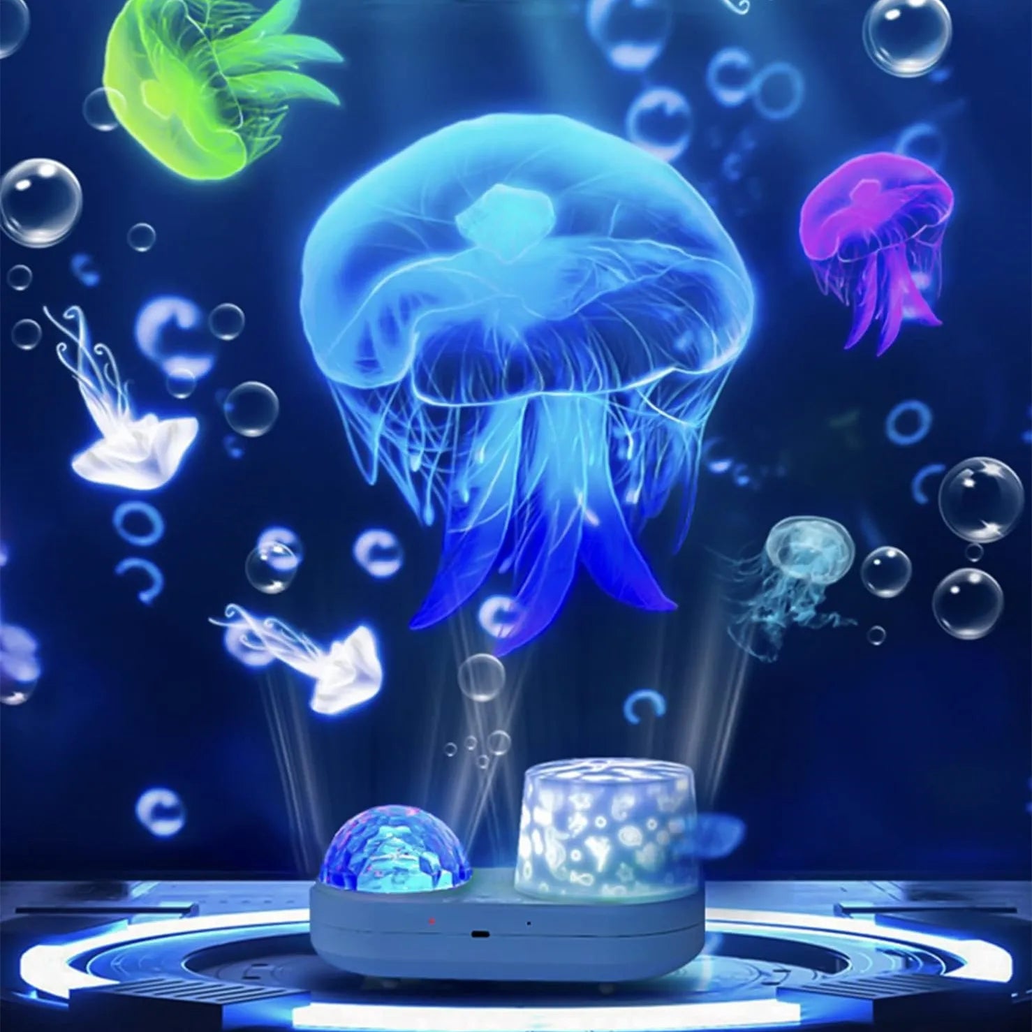 Illuminate Your Space: Star Projector with 6 OceanWave Patterns - Water Light Magic