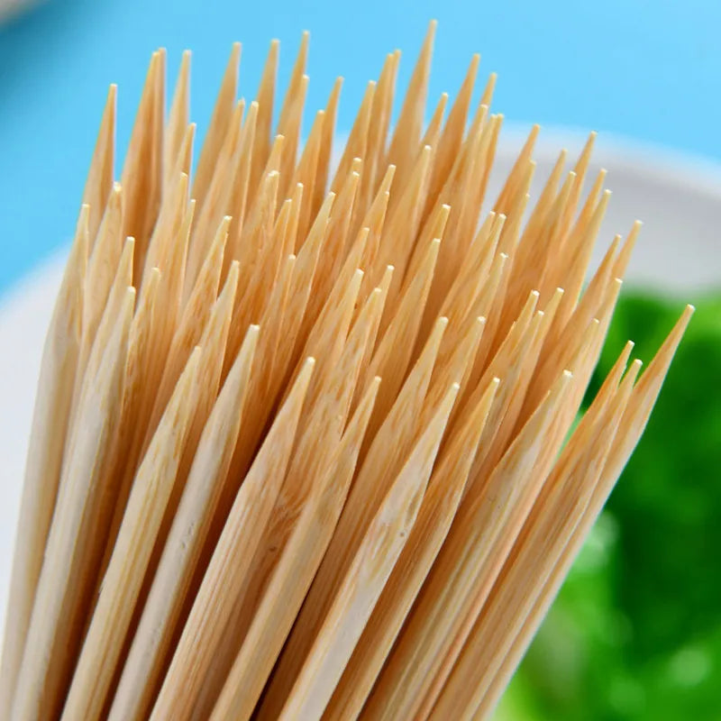 50Pcs Bamboo Wooden BBQ Skewers - 40cm